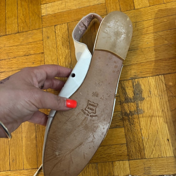 rare white leather slides holy Perry Ellis Portfolio * - Picture 5 of 7